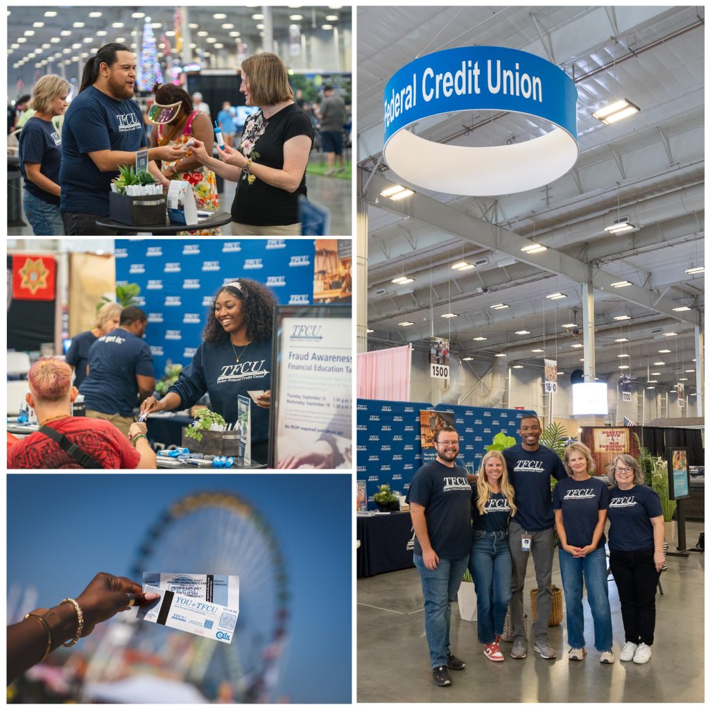 Collage of oklahoma state fair event photos.