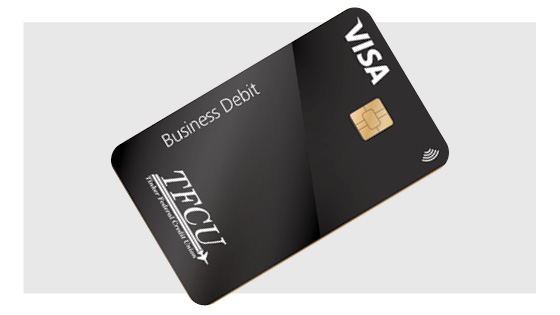 A black moneyplus business debit card.